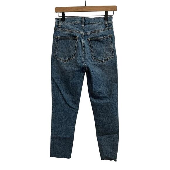 Reformation Serena High Crop Skinny Raw Hem Jeans in Augusta Size 26 - Picture 2 of 6